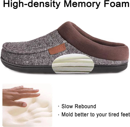 Memory Cotton Men's Plus Size Cotton Slippers