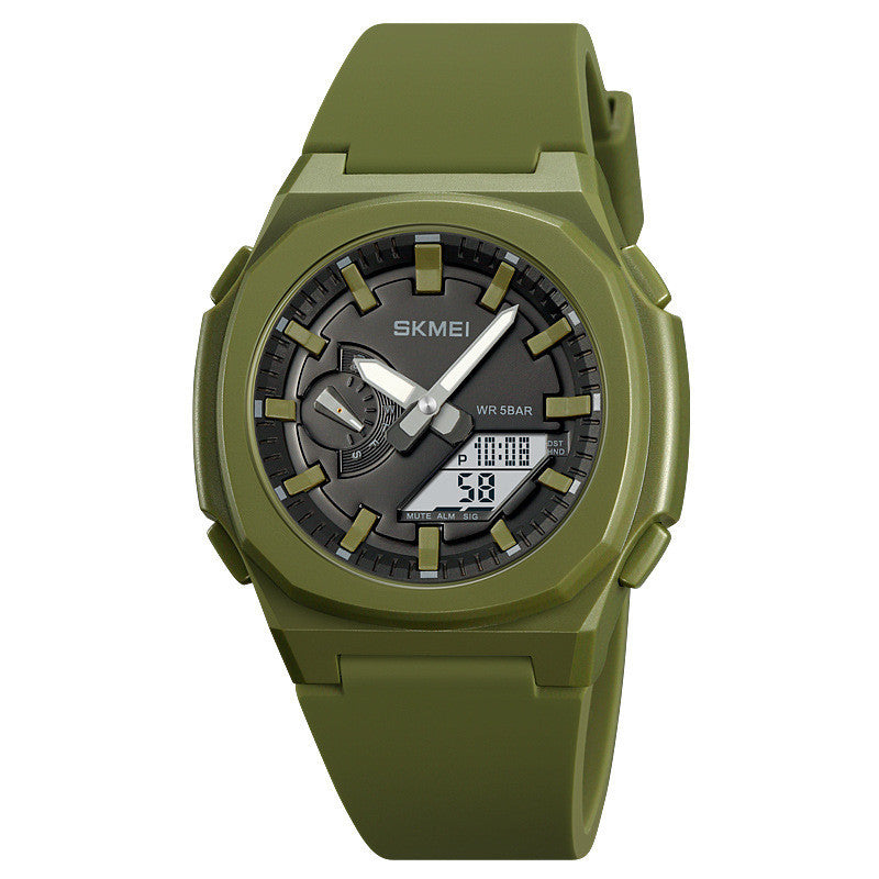 Electronic Watch Middle School Student Commuter Dual-display Watch Luminous Waterproof
